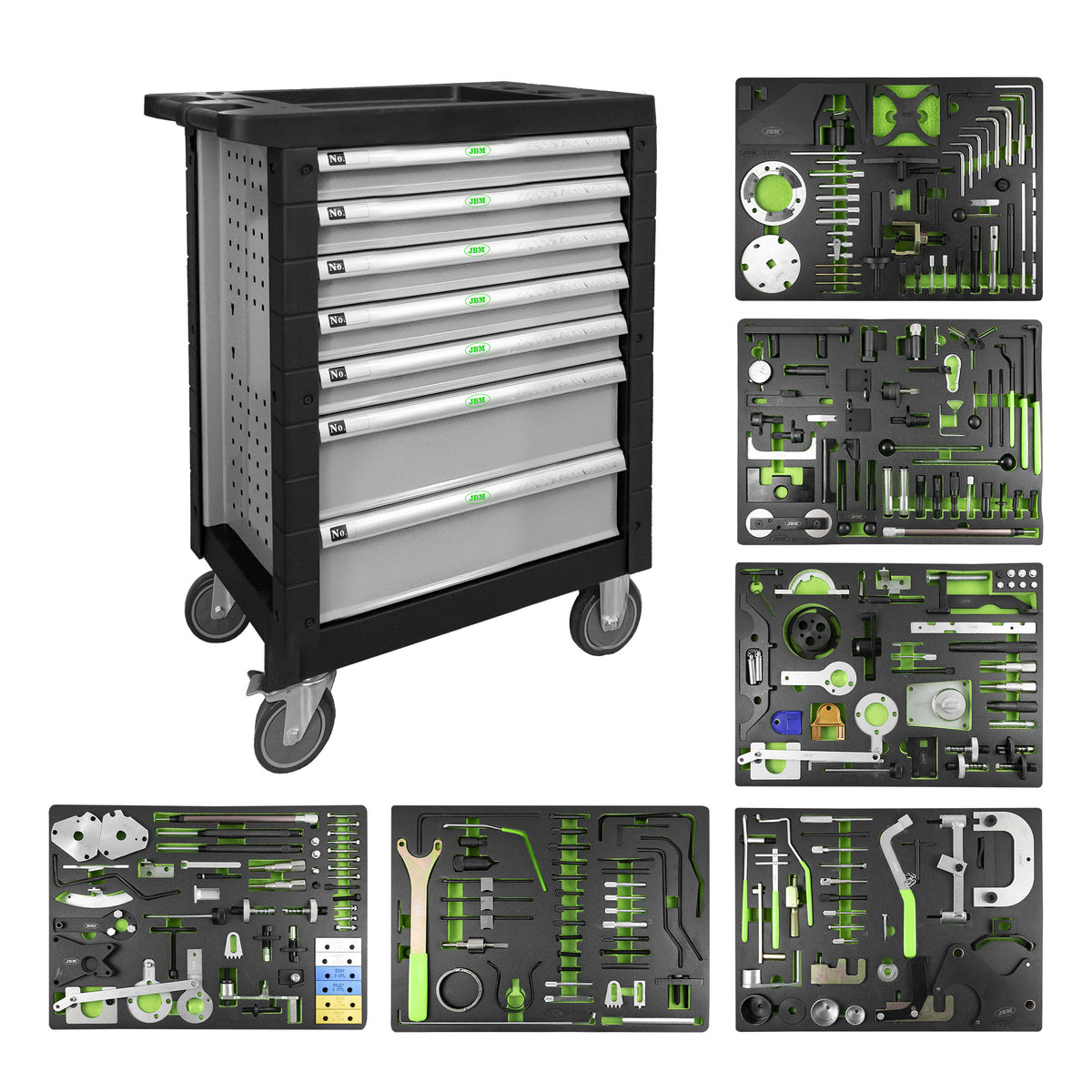 CARRELLO GRIGIO 7 CASSETTI SPECIALE KIT DI MESSA IN FASE | 54502