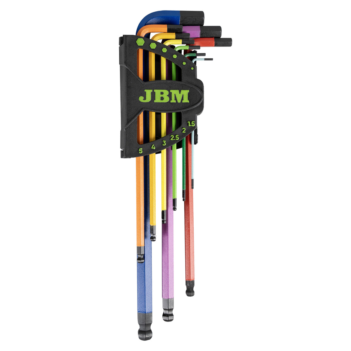 SET DI 9 CHIAVI ALLEN EXTRA LUNGHE COLORATE A PUNTA SFERICA | 54531