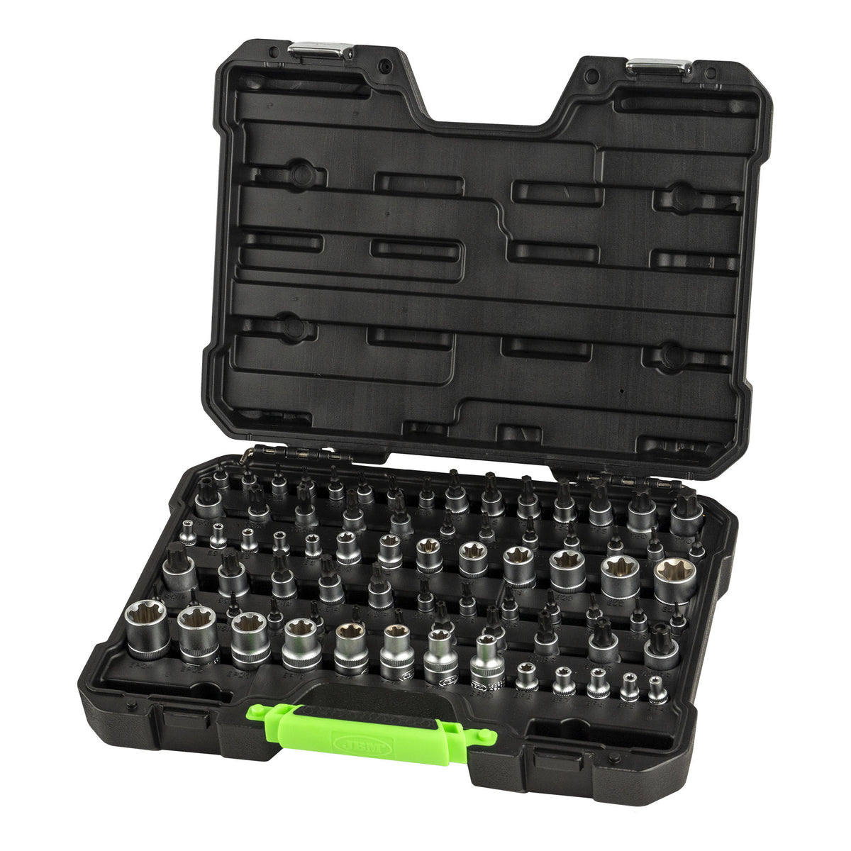 VALIGETTA DI 77 PEZZI CON BUSSOLE E INSERTI TORX/TORX PLUS | 54539