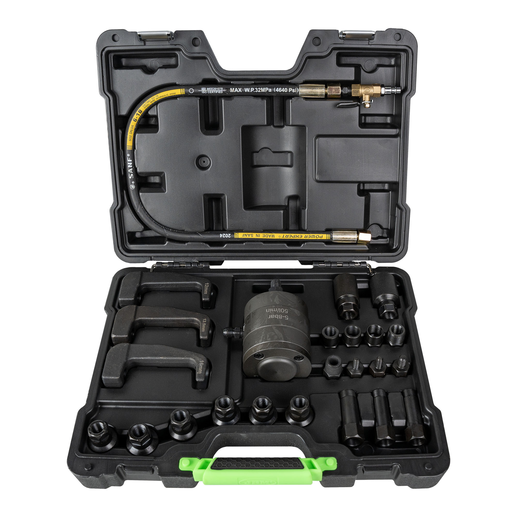 54587-ESTRATTORE PNEUMATICO PER INIETTORI DI CARBURANTE CON ADATTATORI E ARTIGLI DI ESTRAZIONE