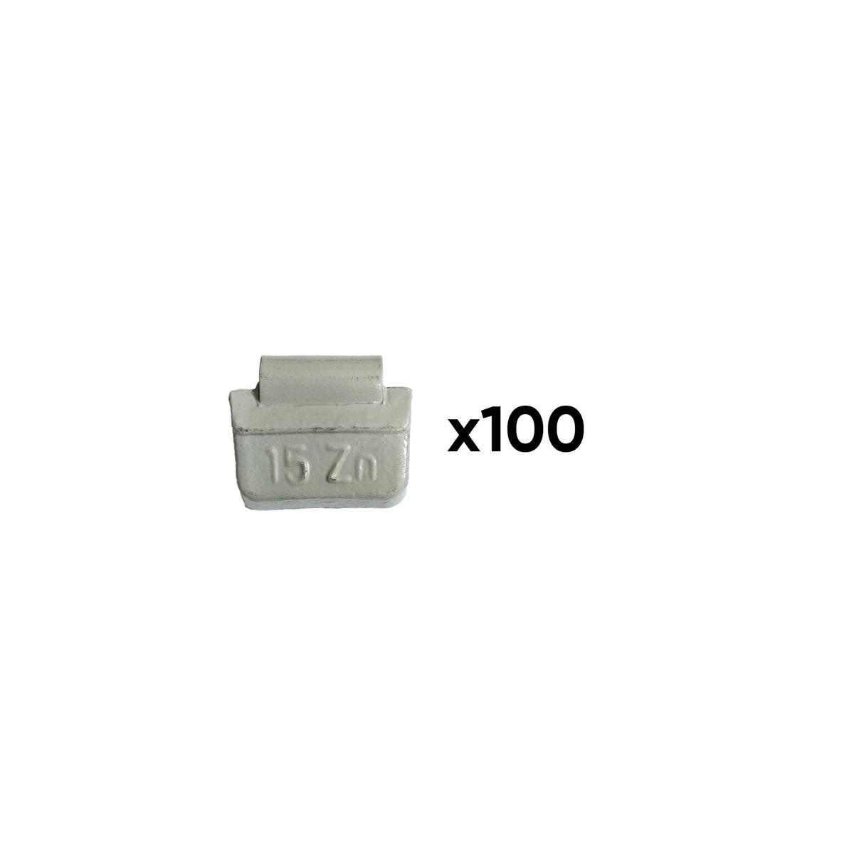 SCATOLA DI 100 PESI IN ZINCO A GRAFFETTA DA 15GR. SPECIALE PER CERCHI UNIVERSALI | 54658