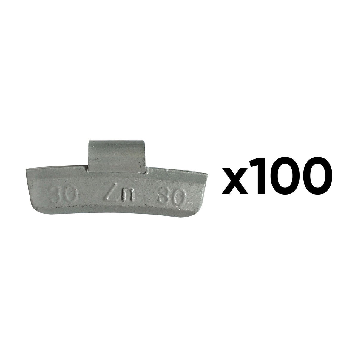 SCATOLA DI 100 PESI IN ZINCO A GRAFFETTA DA 30GR. SPECIALE PER CERCHI IN LEGA | 54671