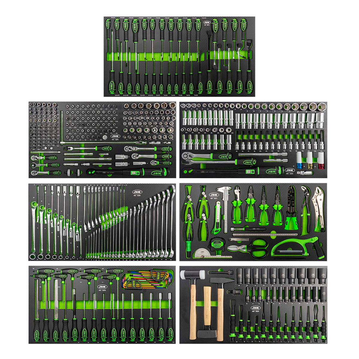 SET DI 7 MODULI DI UTENSILI IN CARBONIO EVA | 54689