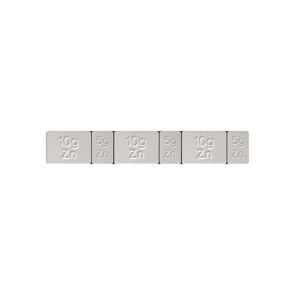 SCATOLA DI 100 CONTRAPPESI AUTOADESIVI IN ZINCO A LOSANGA - 45GR. (3X5G + 3X10G) | 54884