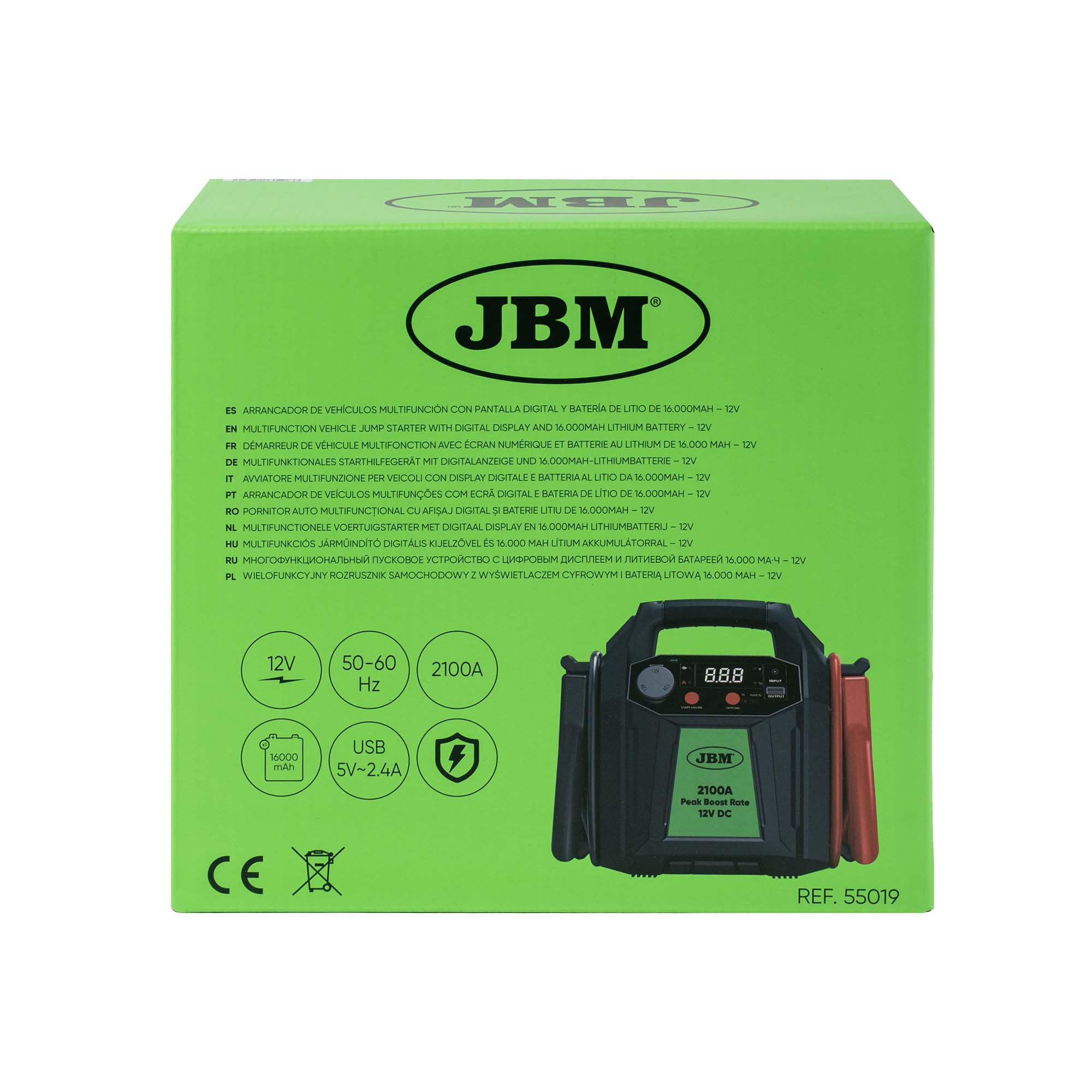AVVIATORE PER VEICOLI CON DISPLAY E BATTERIA AL LITIO DA 16.000MAH – 12V | 55019 ⭐️ FUORITUTTO ⭐️