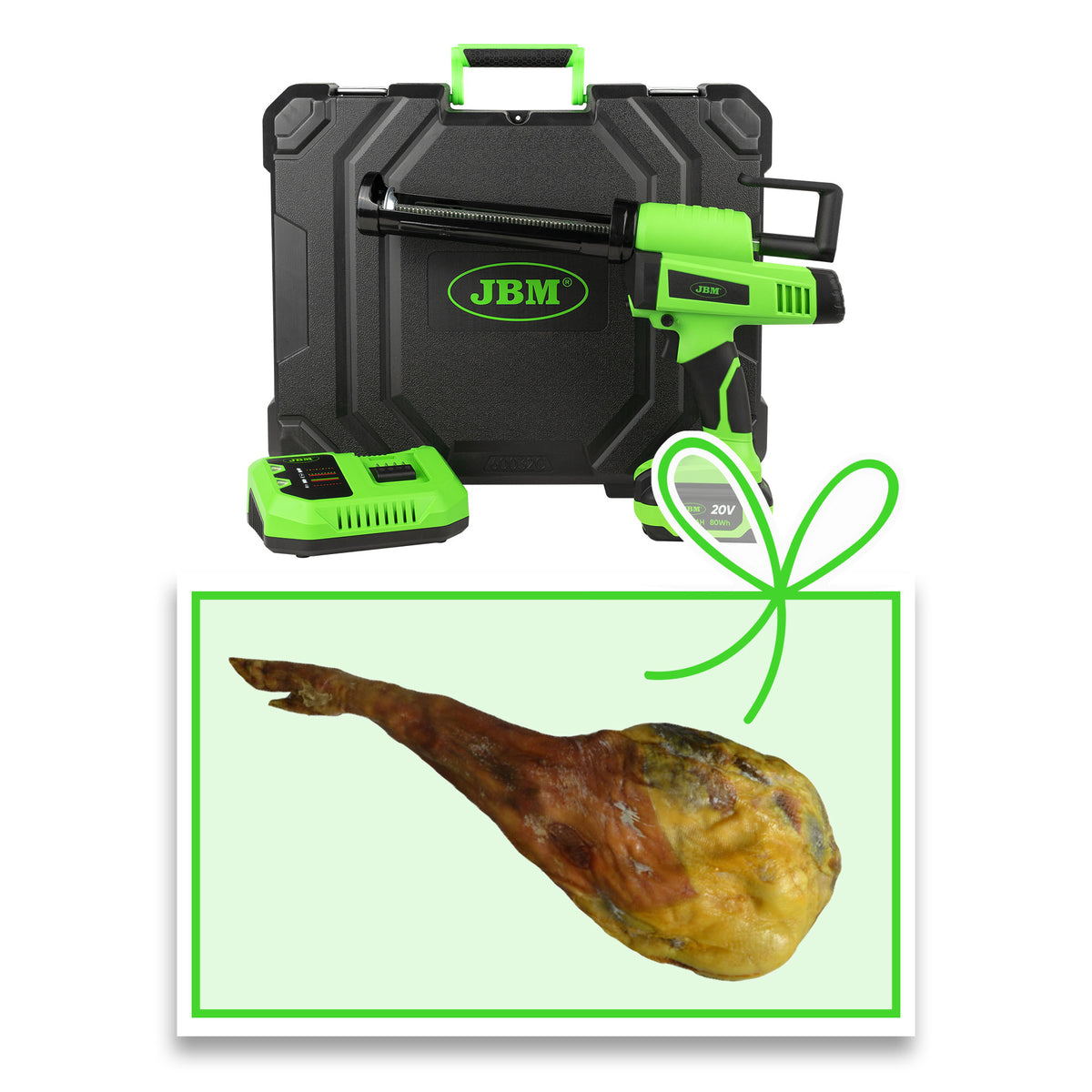 PISTOLA PER SILICONE A BATTERIA CON VALIGETTA + PROSCIUTTO | 60032C-P