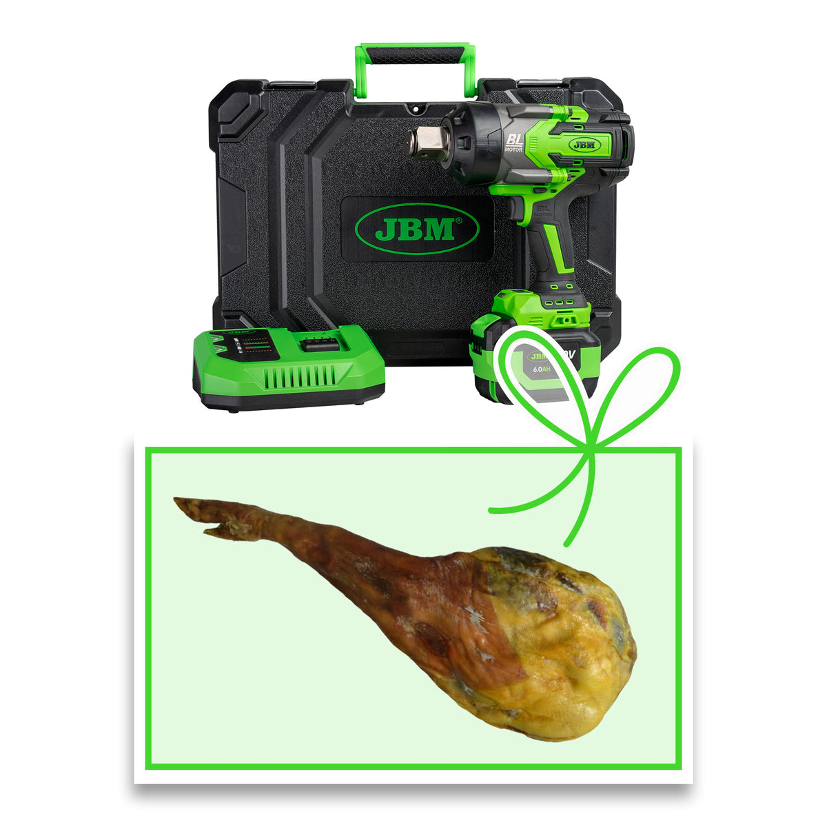 CHIAVE A IMPATTO 1"" 2300NM BRUSHLESS A BATTERIA CON CUSTODIA + PROSCIUTTO | 60050C-P