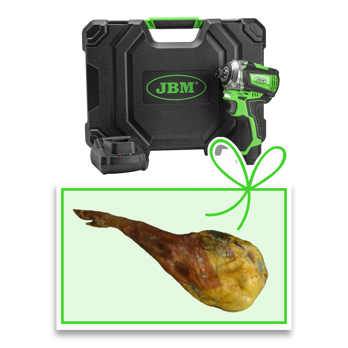 AVVITATORE A IMPULSI BRUSHLESS A BATTERIA 1/4"" 150NM CON VALIGETTA + PROSCIUTTO | 60060C-P