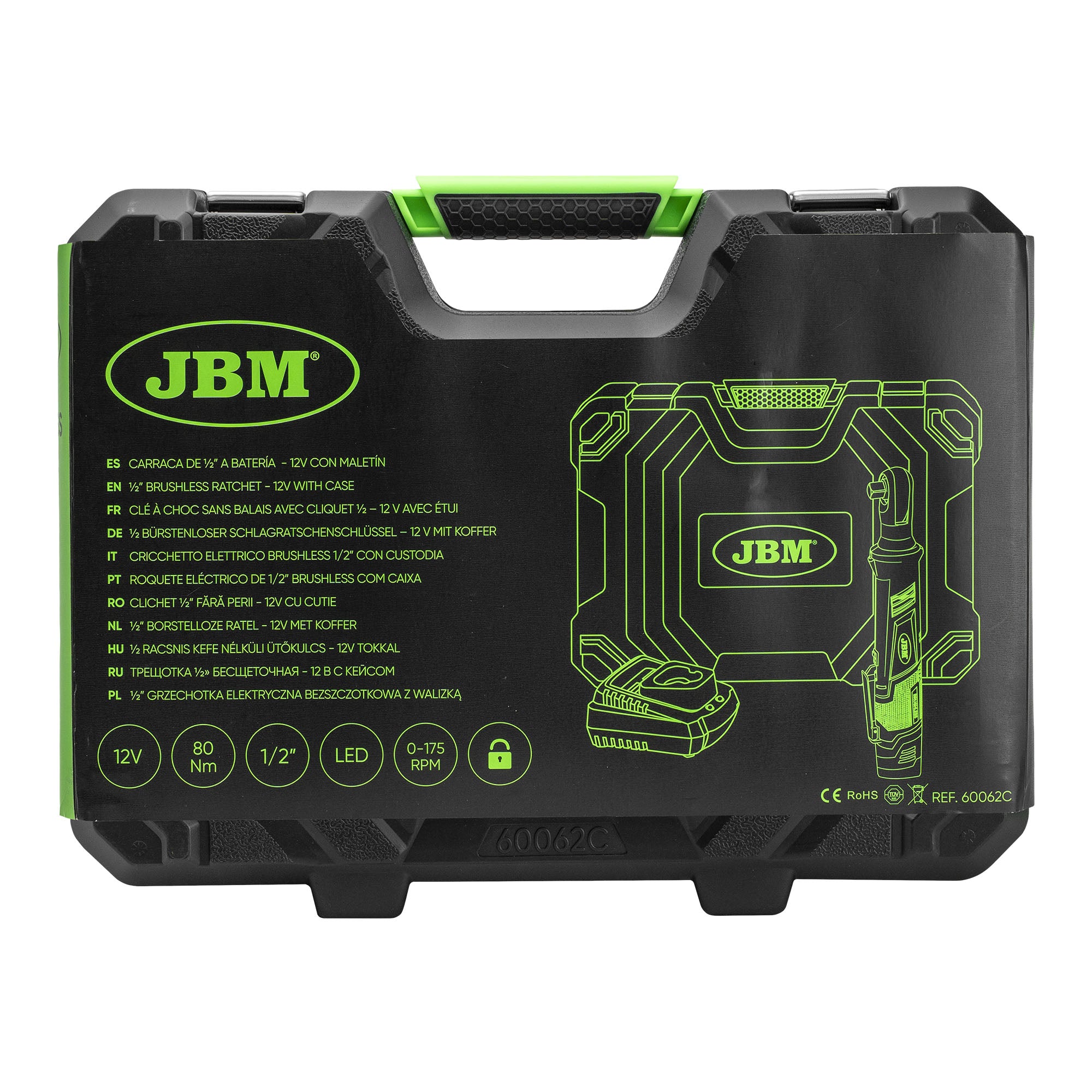60062C CRICCHETTO ELETTRICO 1/2” BRUSHLESS CON CUSTODIA