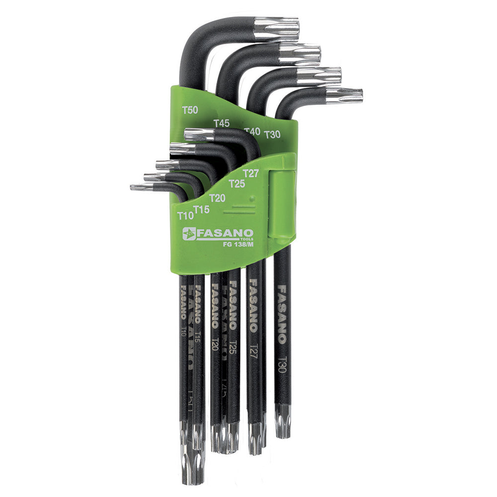 Set chiavi maschio piegate con impronta Torx ed estremità magnetica | FG 138/M