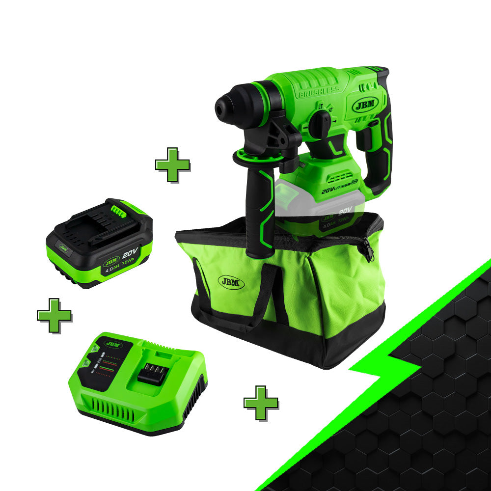PROMO ELECTR: MARTELLO PERFORATORE CON MOTORE BRUSHLESS 60023 + 60013 + 60016 + 53782 | PROMO-60023C