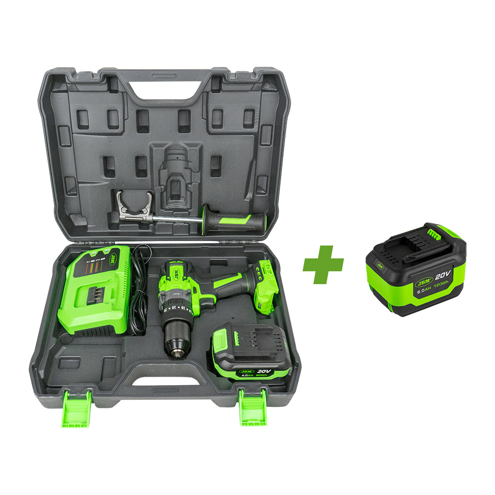60047C TRAPANO A BATTERIA A 2 VELOCIT? CON CUSTODIA + 60015 BATTERIA AGLI IONI DI LITIO DA 6.0 AH | PROMO-60047C