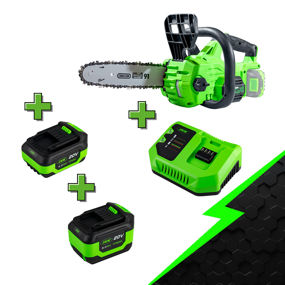 KIT SPECIALE GIARDINAGGIO: MOTOSEGA + BATTERIA 4AH + 6AH+ CARICABATTERIE | PROMO-ELECTR16