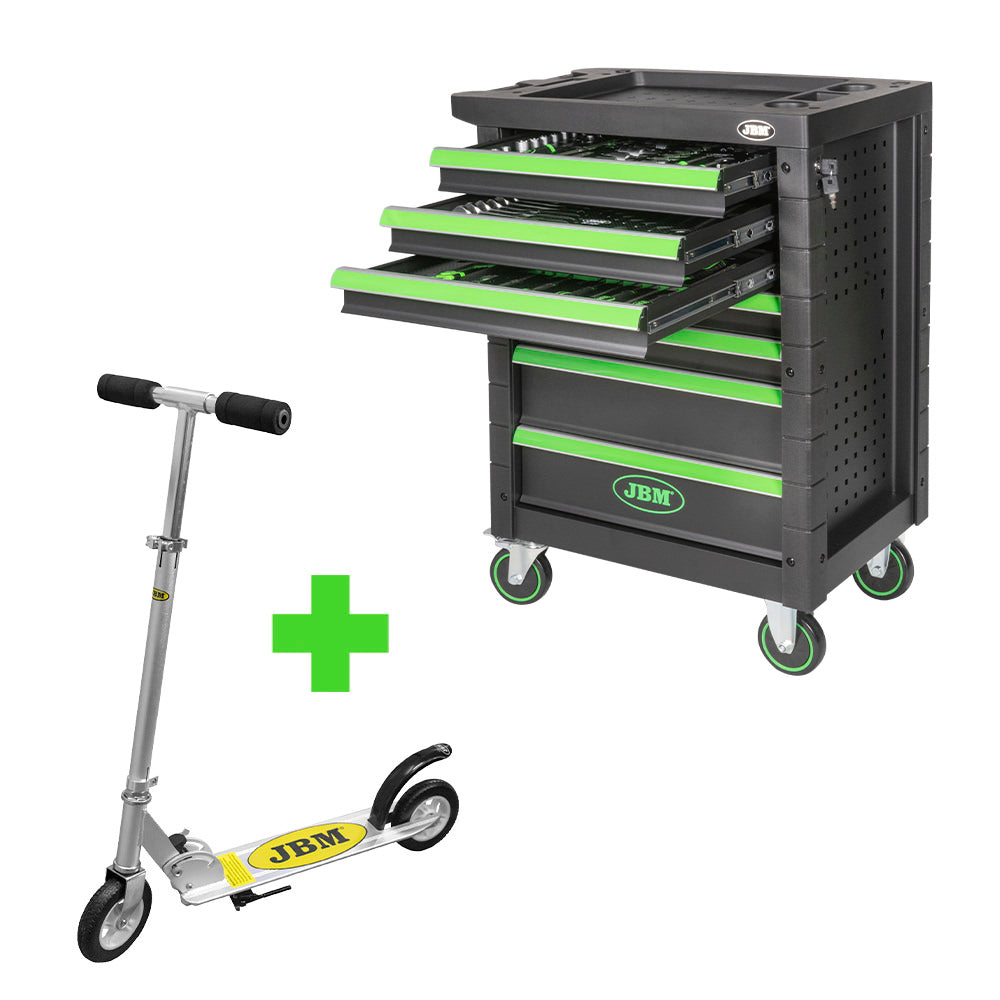 53904 CARRELLO A 7 CASSETTI - VERDE + 53504 SCOOTER | SERIE379
