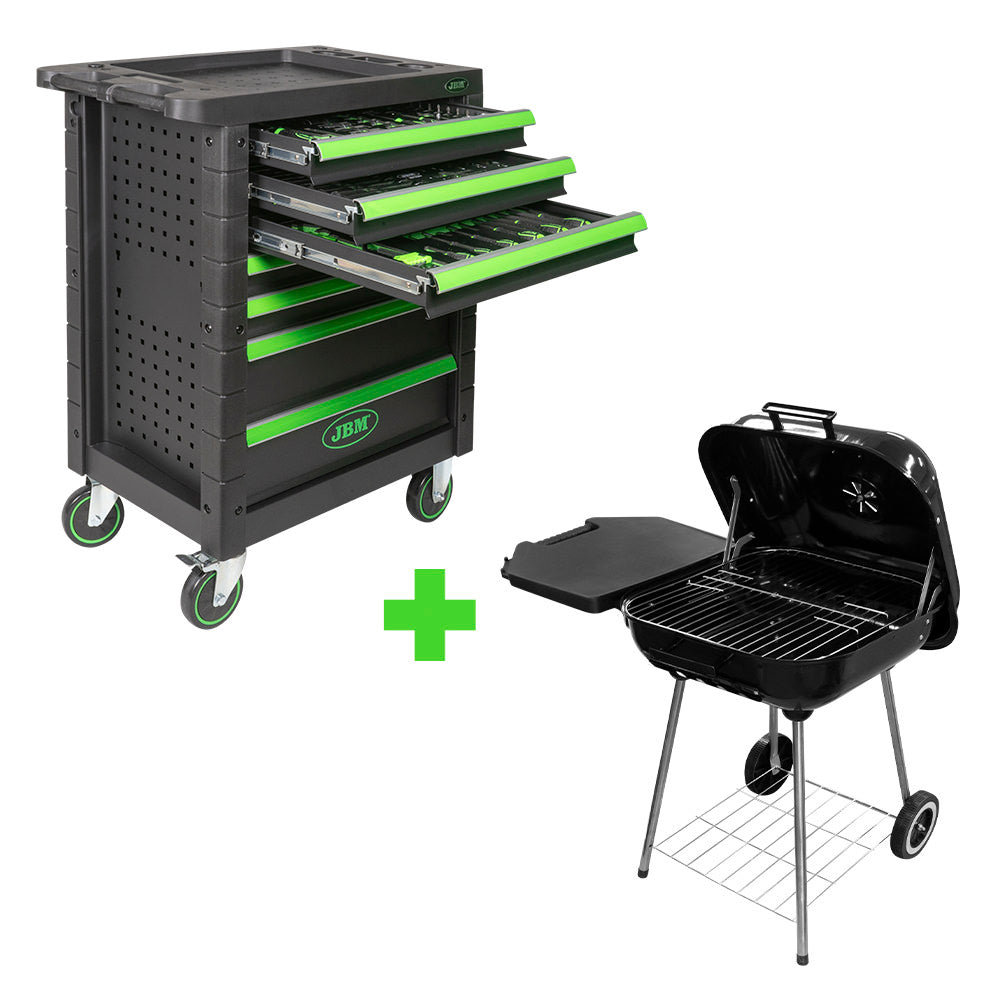 PROMO CARRELLO A 7 CASSETTI - VERDE VERDE 53904 + GRIGLIA PER BARBECUE 53931 | SERIE386