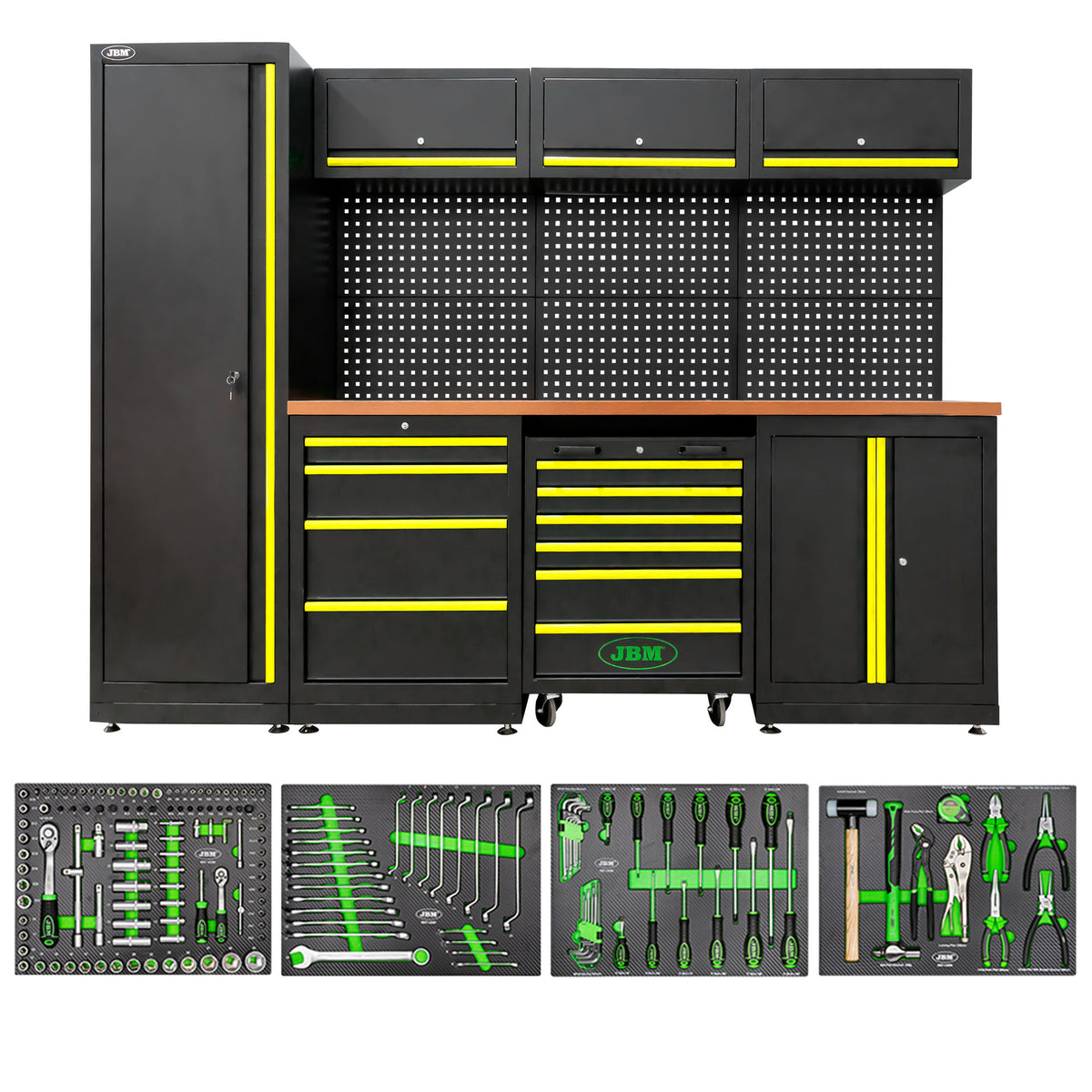 SET DI MOBILI COMPONIBILI PER OFFICINA (18 PEZZI) - GIALLO | SERIE446Y