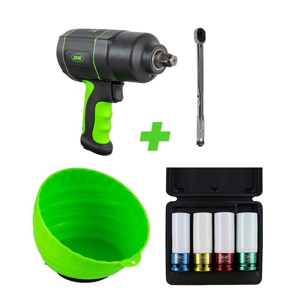 53608 AVVITATORE PNEUMATICO+ 51127CHIAVE DINAMOMETRICA + 52338 SET DI 4 BUSSOLE + 52466 RECIPIENTE | SERIE448