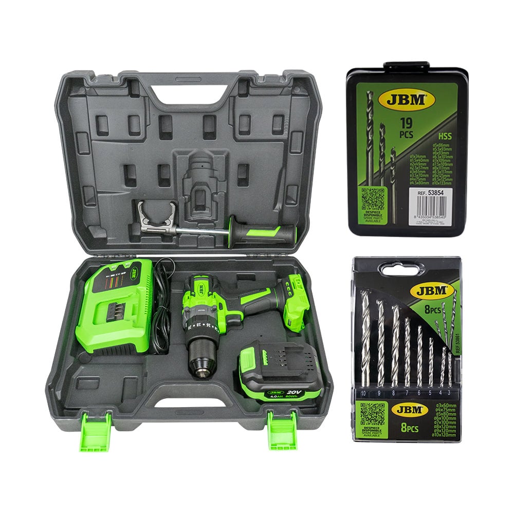 60047C TRAPANO A BATTERIA + 53861 SET DI PUNTE PER CALCESTRUZZO + 53854 SET DI PUNTE AD ELICA | SERIE450