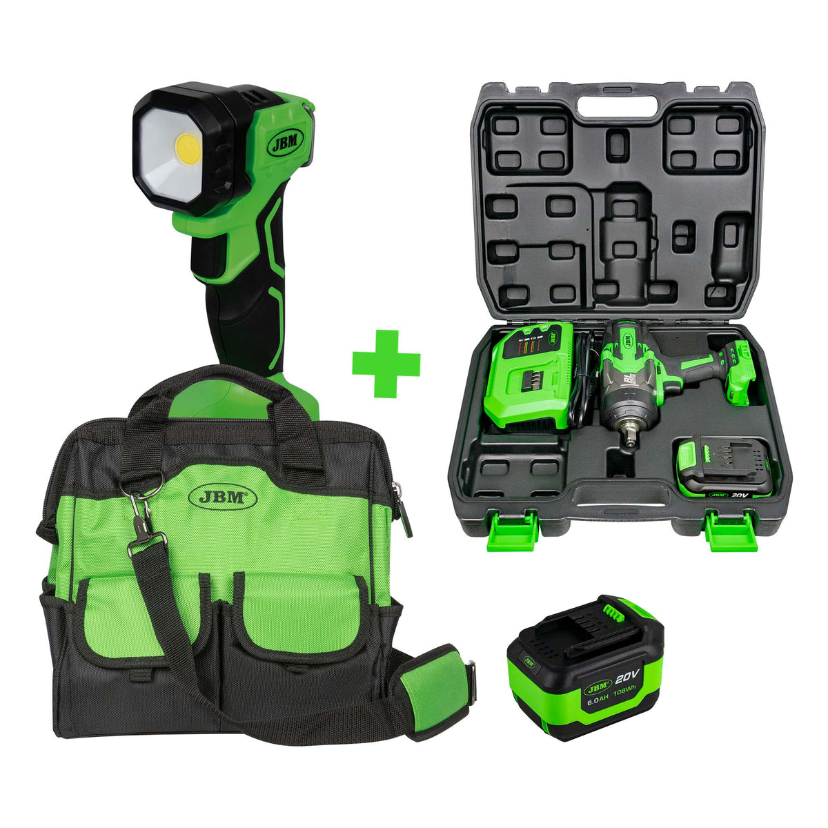 60044C AVVITATORE DA 1/2? + 60015 BATTERIA 6.0 AH + 60035 TORCIA + 53702 | SERIE471