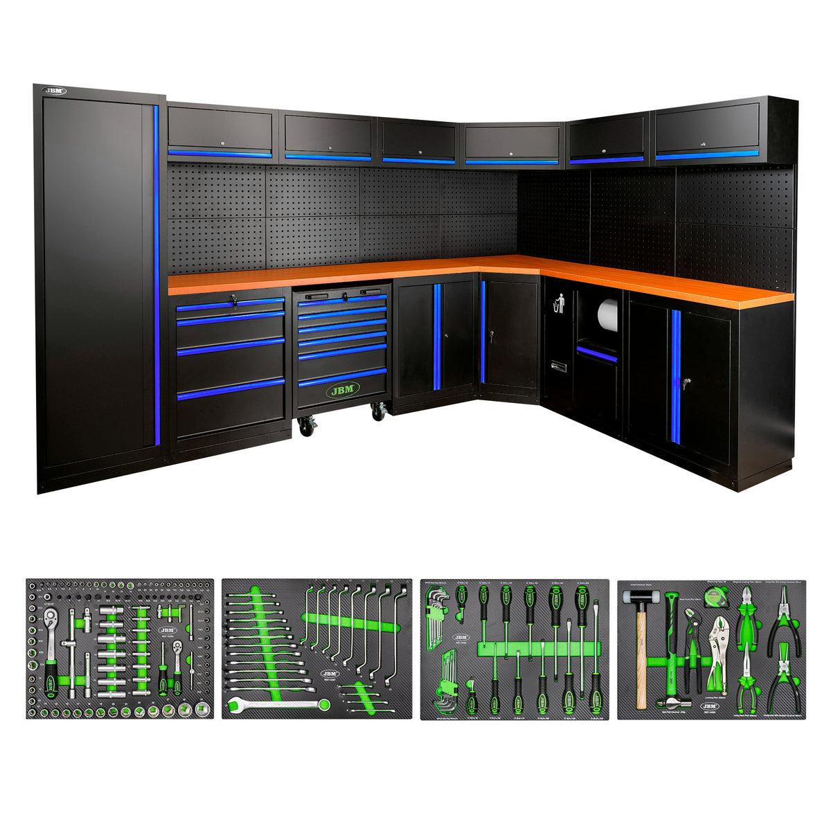 SET DI MOBILI MODULARI (43 PEZZI) - BLU | SERIE565B