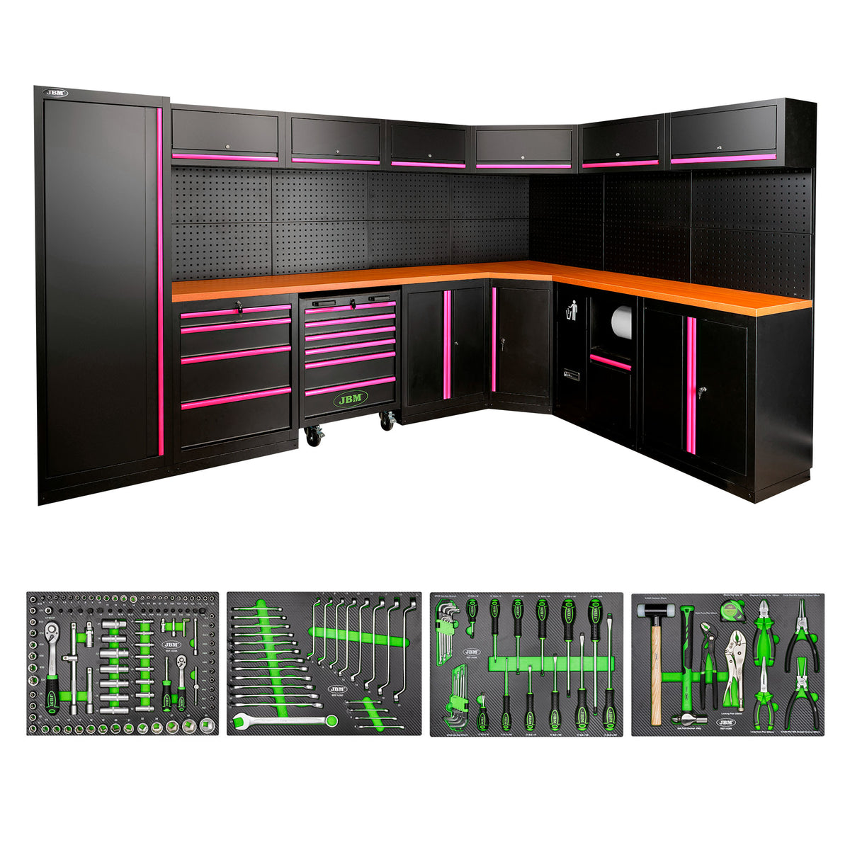 SET DI MOBILI MODULARI (43 PEZZI) - ROSA | SERIE565P
