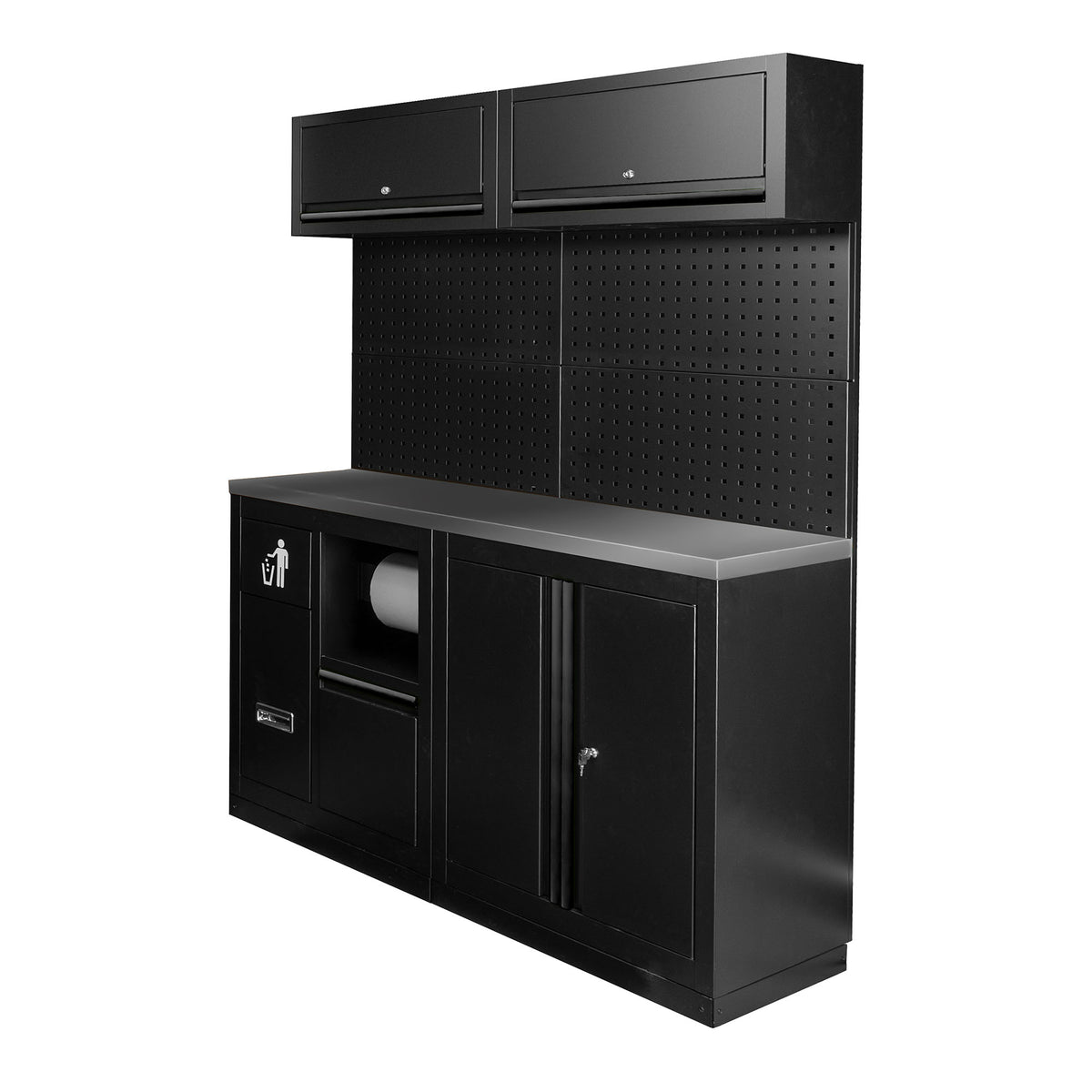 SET DI MOBILI MODULARI (12 PEZZI) - NERO | SERIE590K
