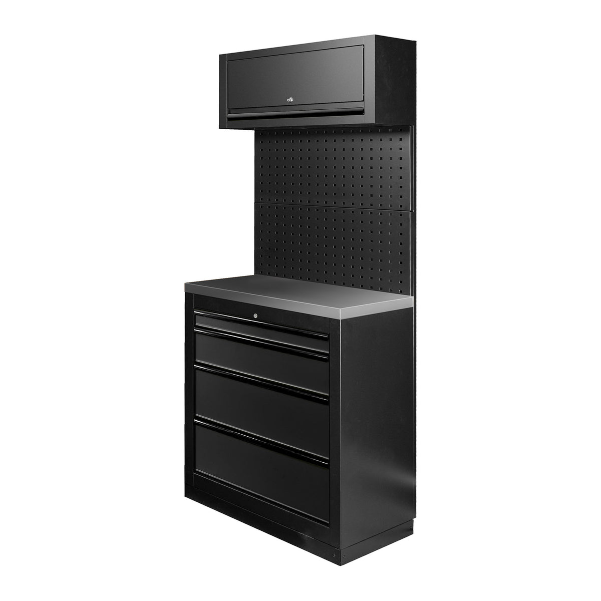 SET DI MOBILI MODULARI (7 PEZZI) - NERO | SERIE593K
