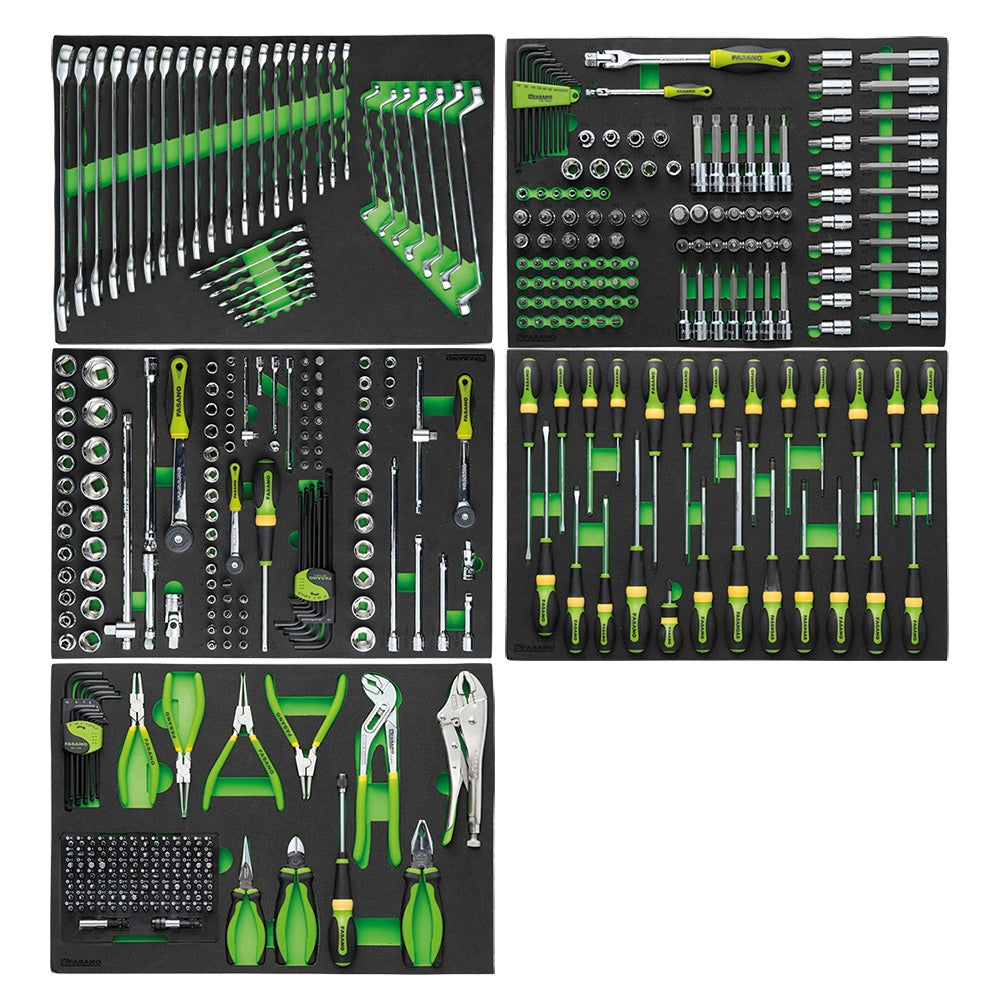 Assortimento di 362 utensili in moduli in gomma | FG 100/AS362