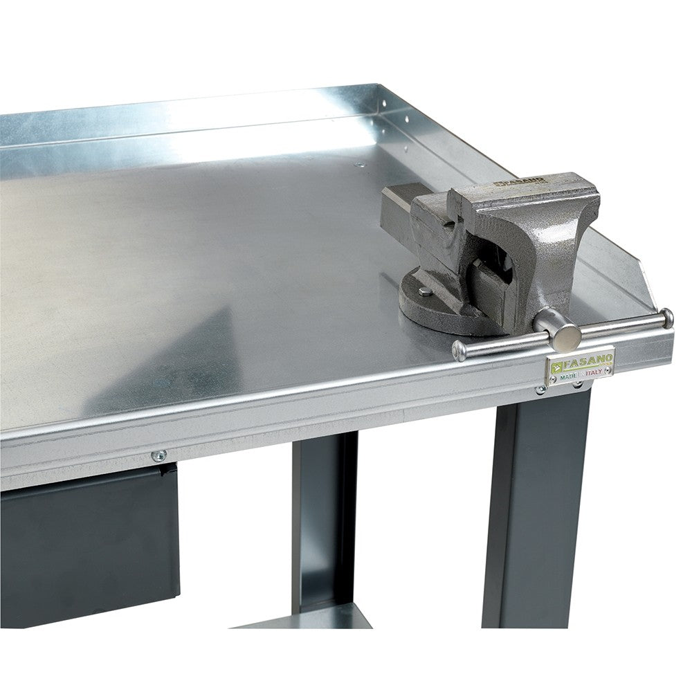 FG 129/D1.5 BANCO DA LAVORO CON RIPIANO IN ACCIAIO E CASSETTO -1.5M