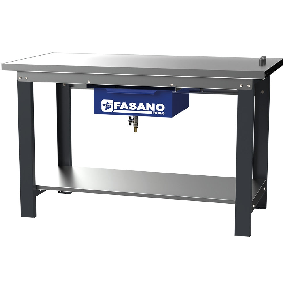Banco da lavoro con ripiano e cassetto per recupero fluidi | FG 136/D1.5