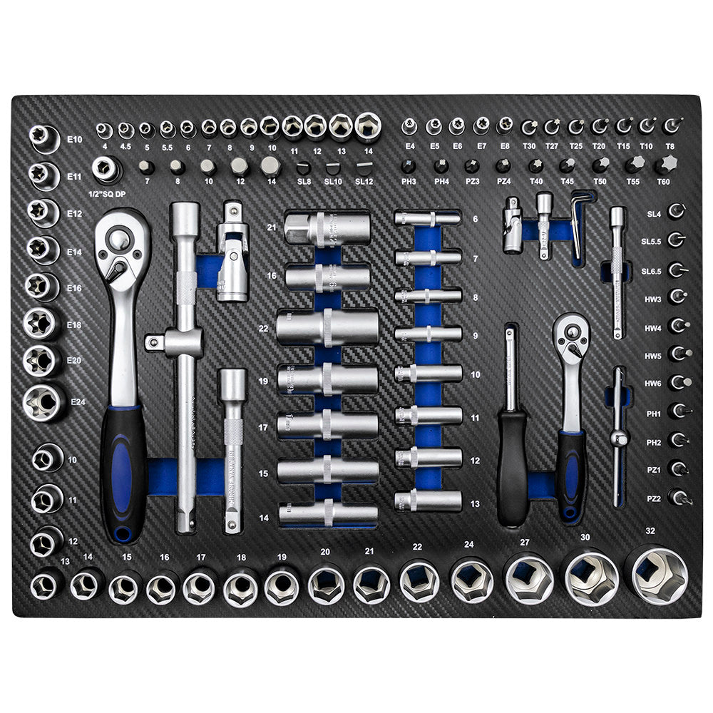 SET DI 4 MODULI IN CARBONIO EVA PER STRUMENTI - BLU | 43708A