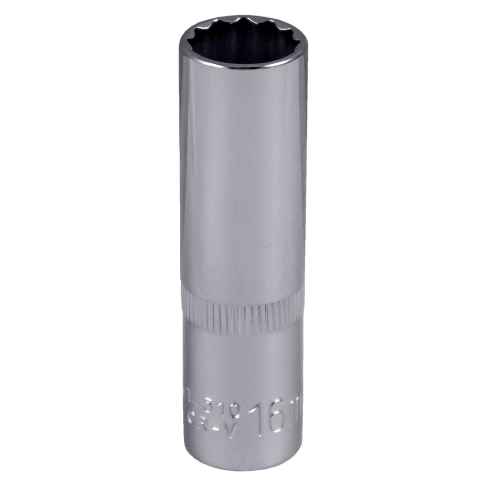 BUSSOLE POLIGONALI 1/2" 75MM LUNGHE , 16MM, CROMATA | 14510