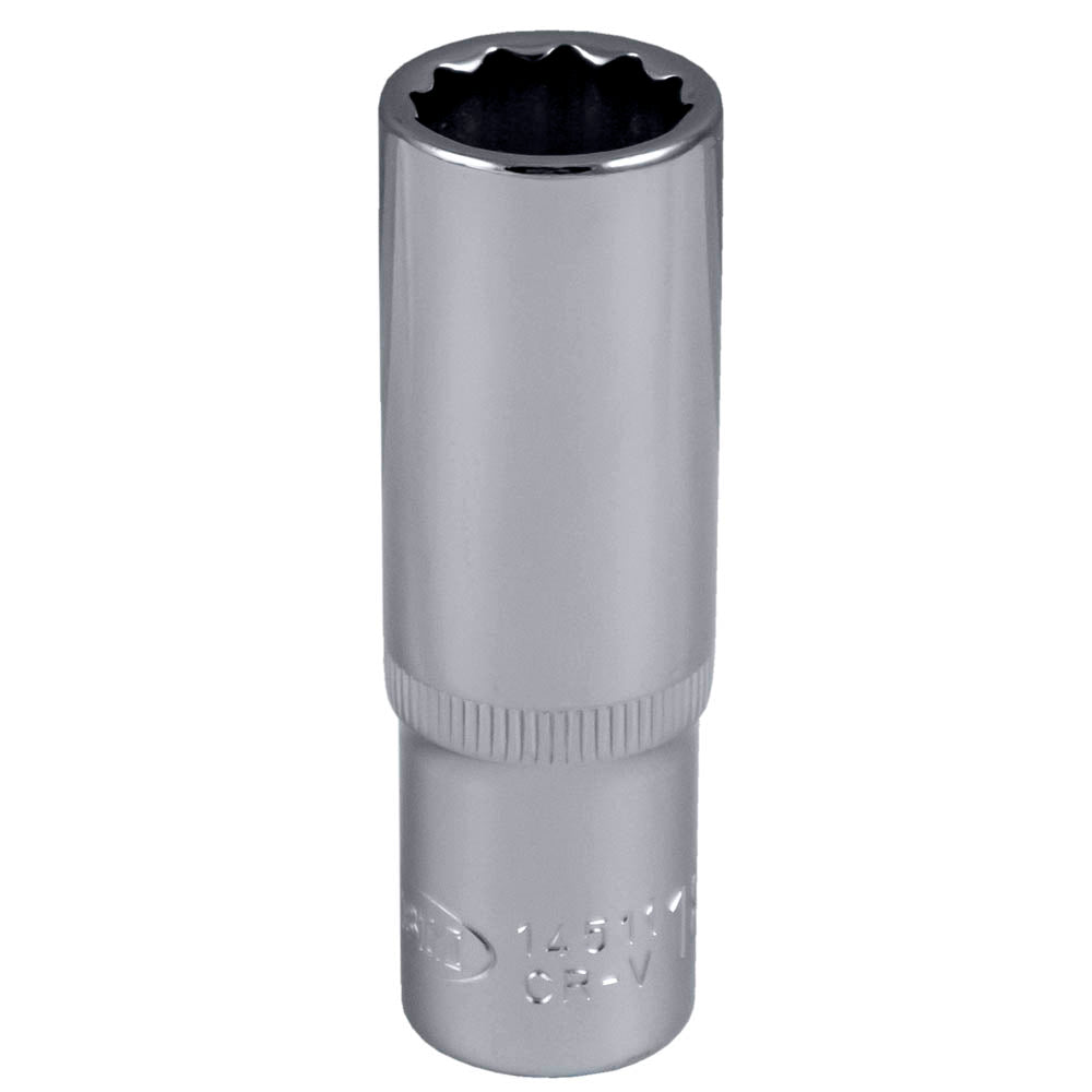 BUSSOLE POLIGONALI 1/2" 75MM LUNGHE , 18MM, CROMATA | 14511