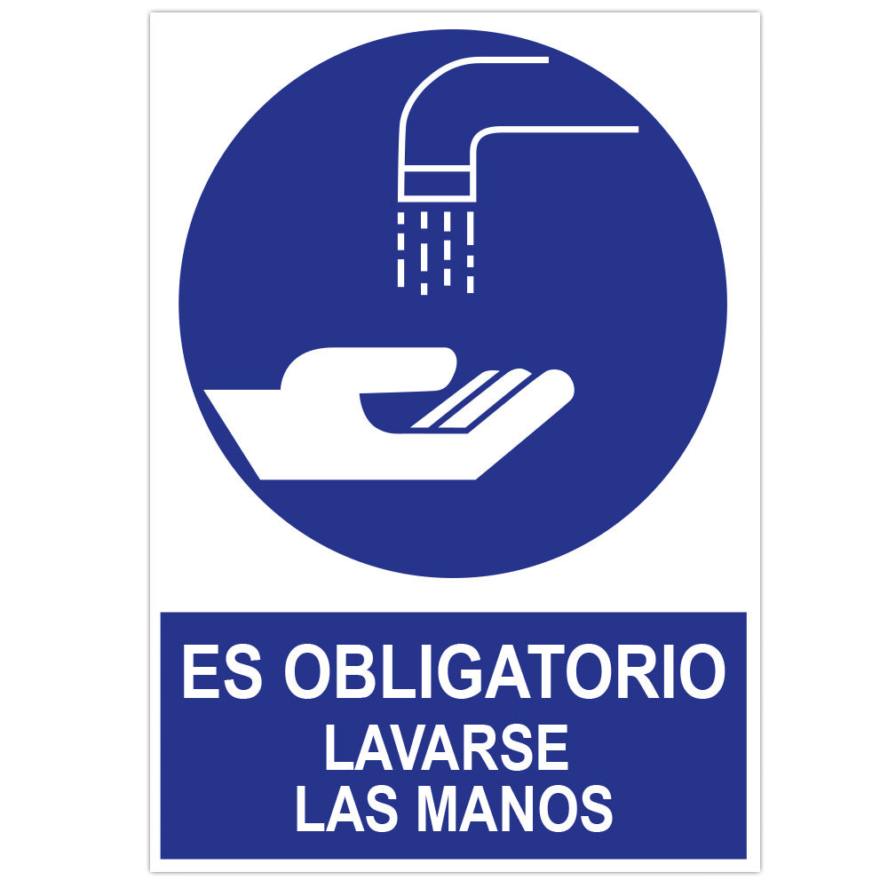 POSTER FORMATO A3 "E` OBBLIGATORIO LAVARE LE MANI" | 14811