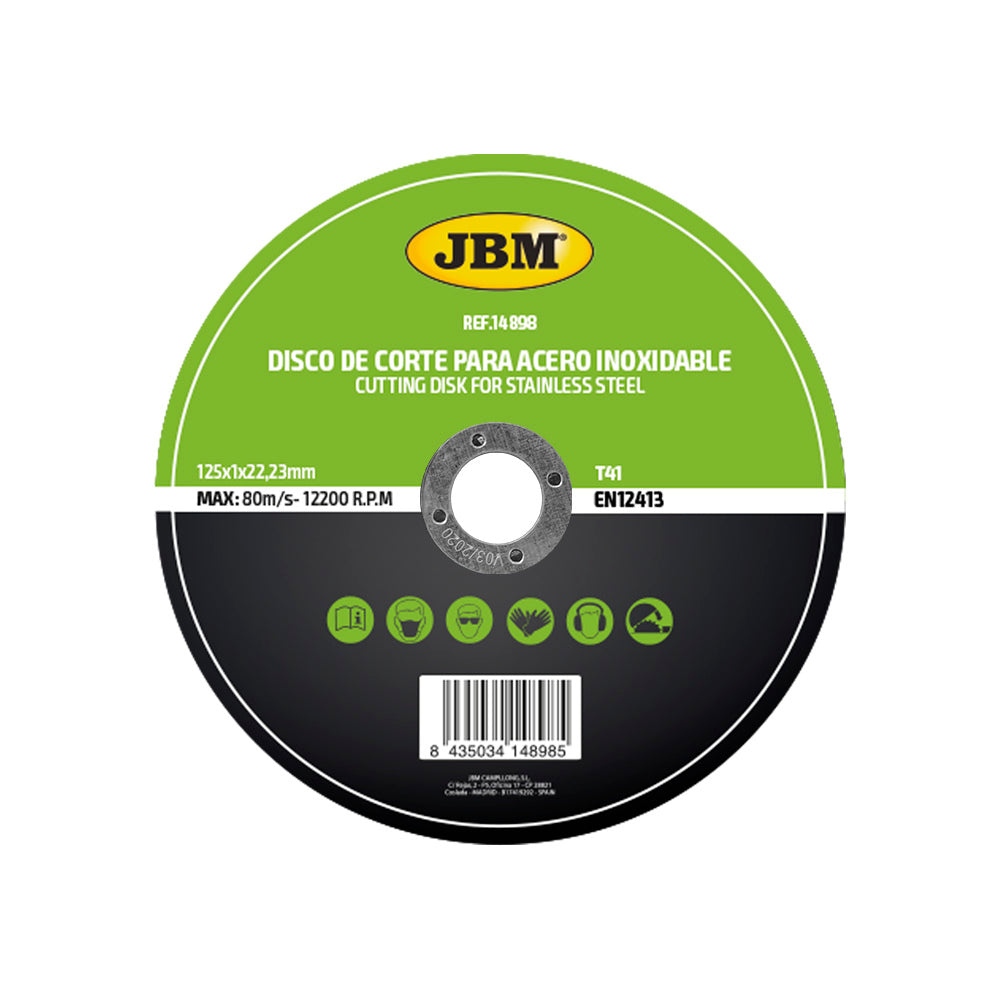 T41 DISCO TRONCATORE PER ACCIAIO INOX, 125 X 1 MM | 14898