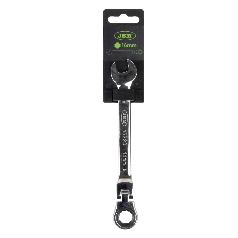 CHIAVE COMBINATA CON TESTA FLESSIBILE 14 MM - CON RIVESTIMENTO A SPECCHIO | 15220