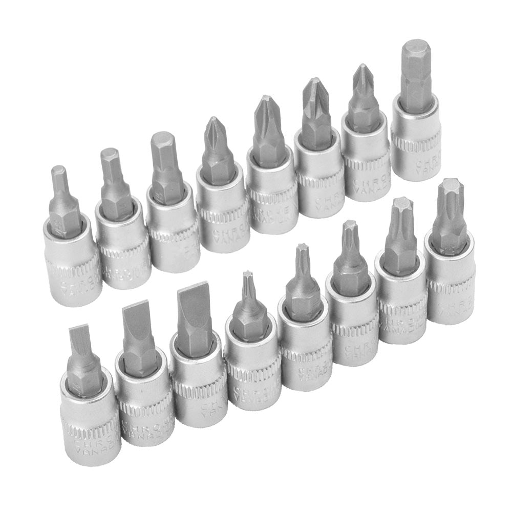 SCATOLA DI BUSSOLE PUNTA DI 1/4" (16 PEZZI) | 15379