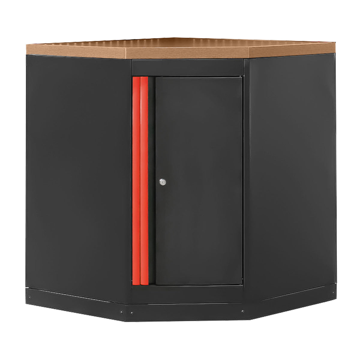ARMADIO ANGOLARE CON PANNELLO IN MDF - ROSSO | 16492R