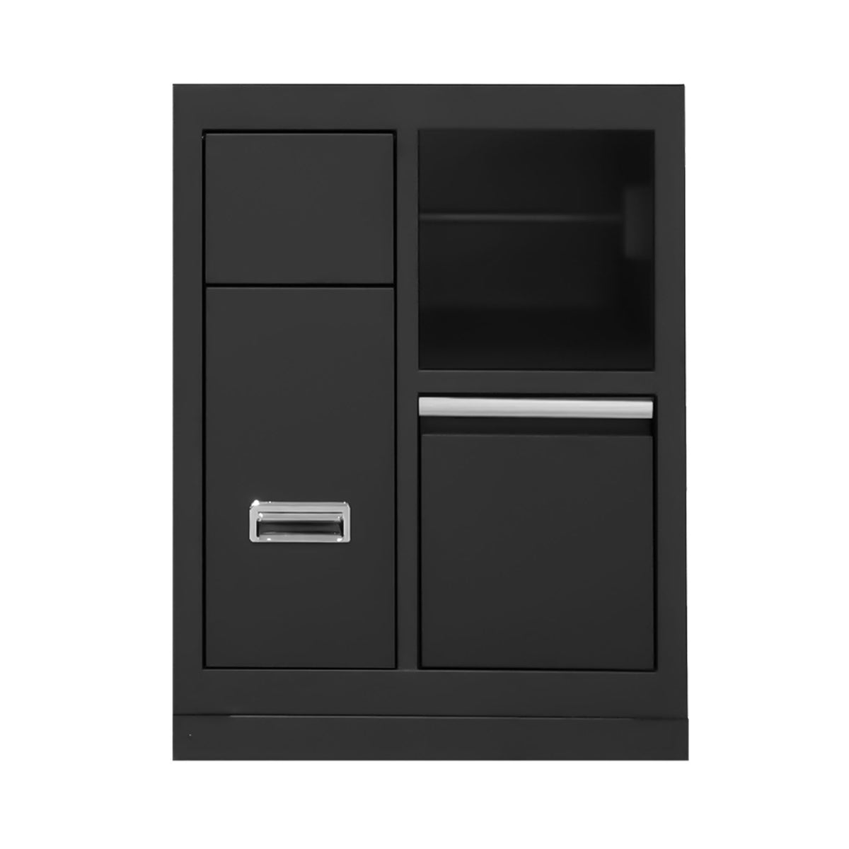 MOBILE A 3 CASSETTI CON SUPPORTO PER BOBINA DI CARTA - ARGENTO | 16493S