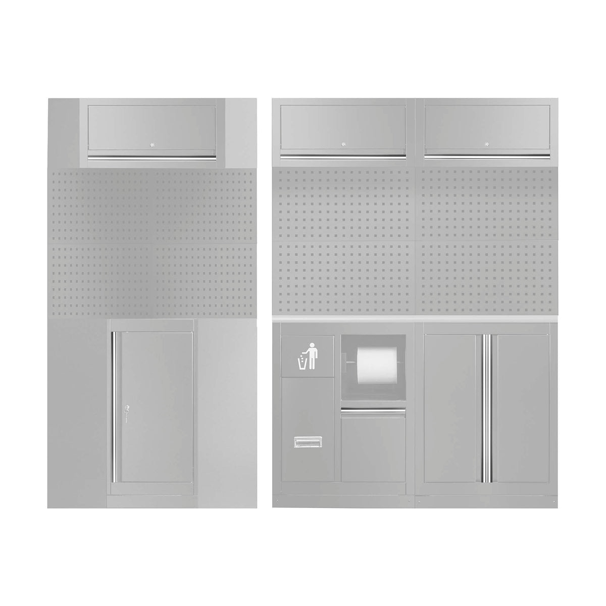 SET DI MANIGLIE PER SERIE 518 - ARGENTO | 18018