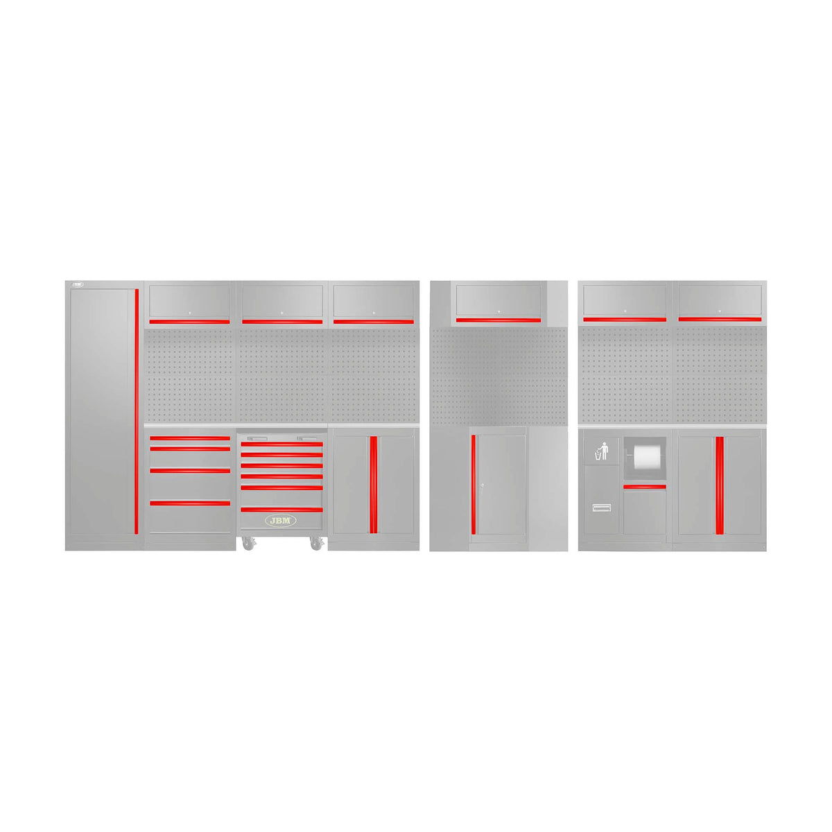 SET DI MANIGLIE PER SERIE565 - ROSSO | 18037