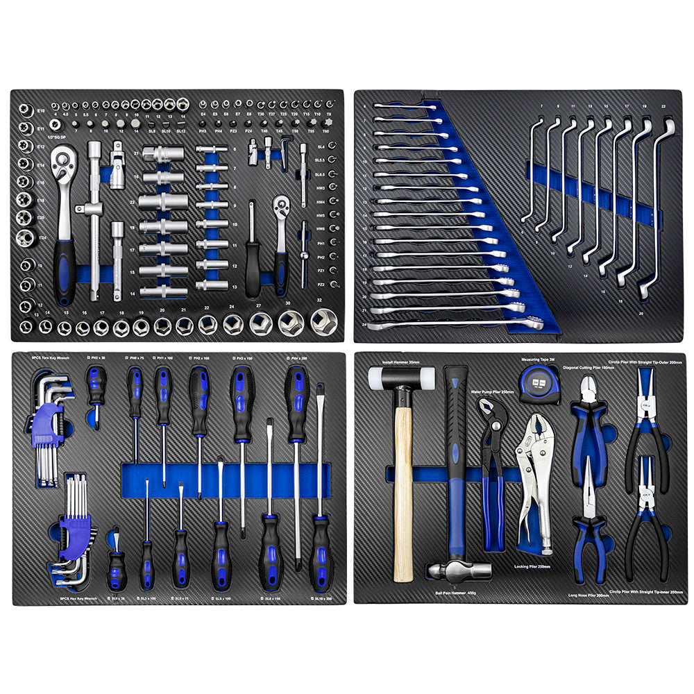 SET DI 4 MODULI IN CARBONIO EVA PER STRUMENTI - BLU | 43708A