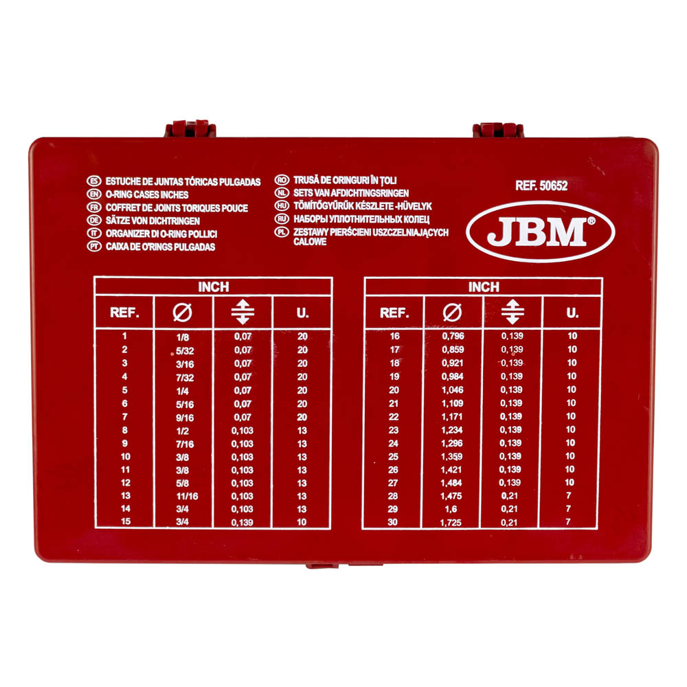 50652 ORGANIZER DI O-RING POLLICI