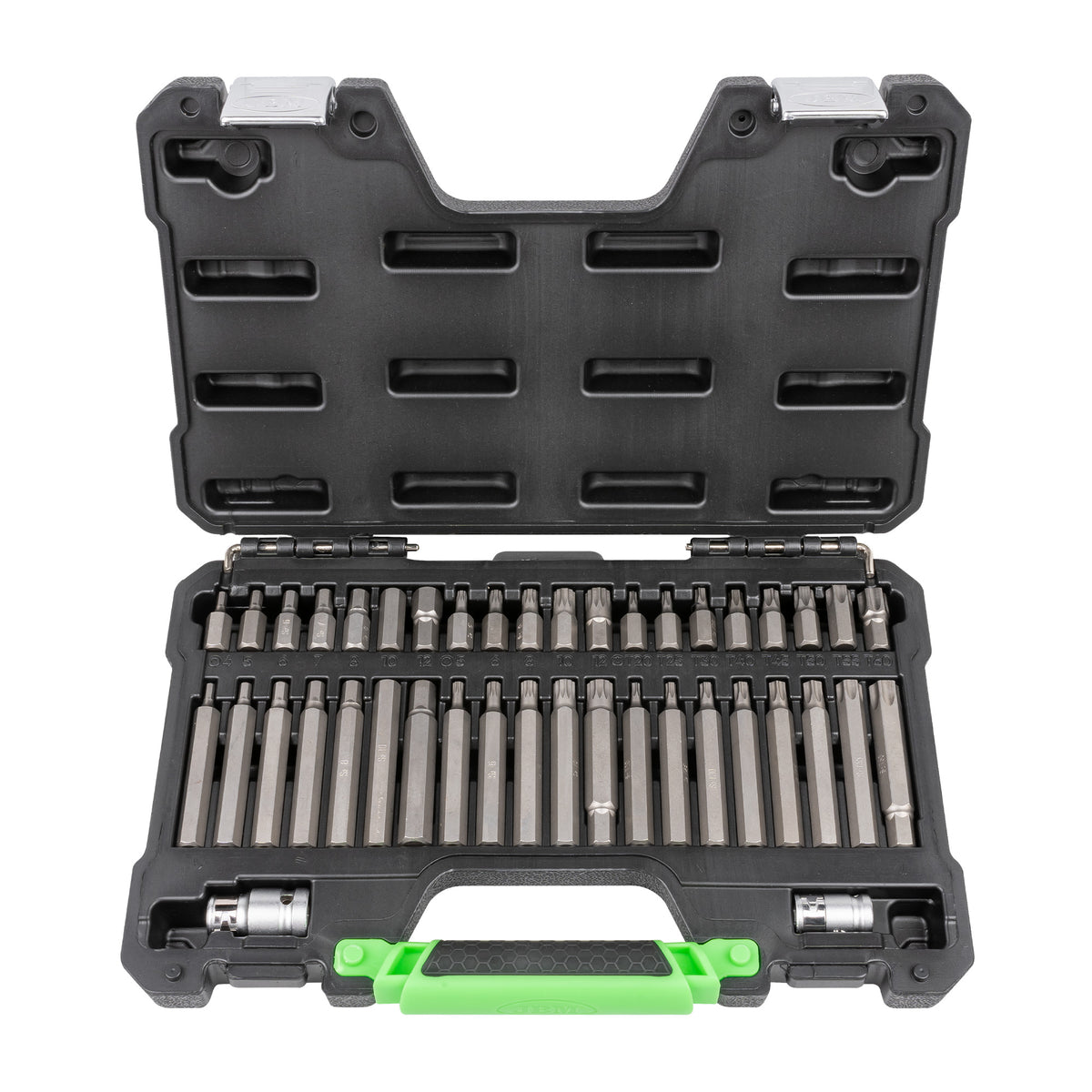 VALIGETTA DI 42 PEZZI CON INSERTI ESAGONALI, A 12 CANTI E TORX 1/2 | 50983