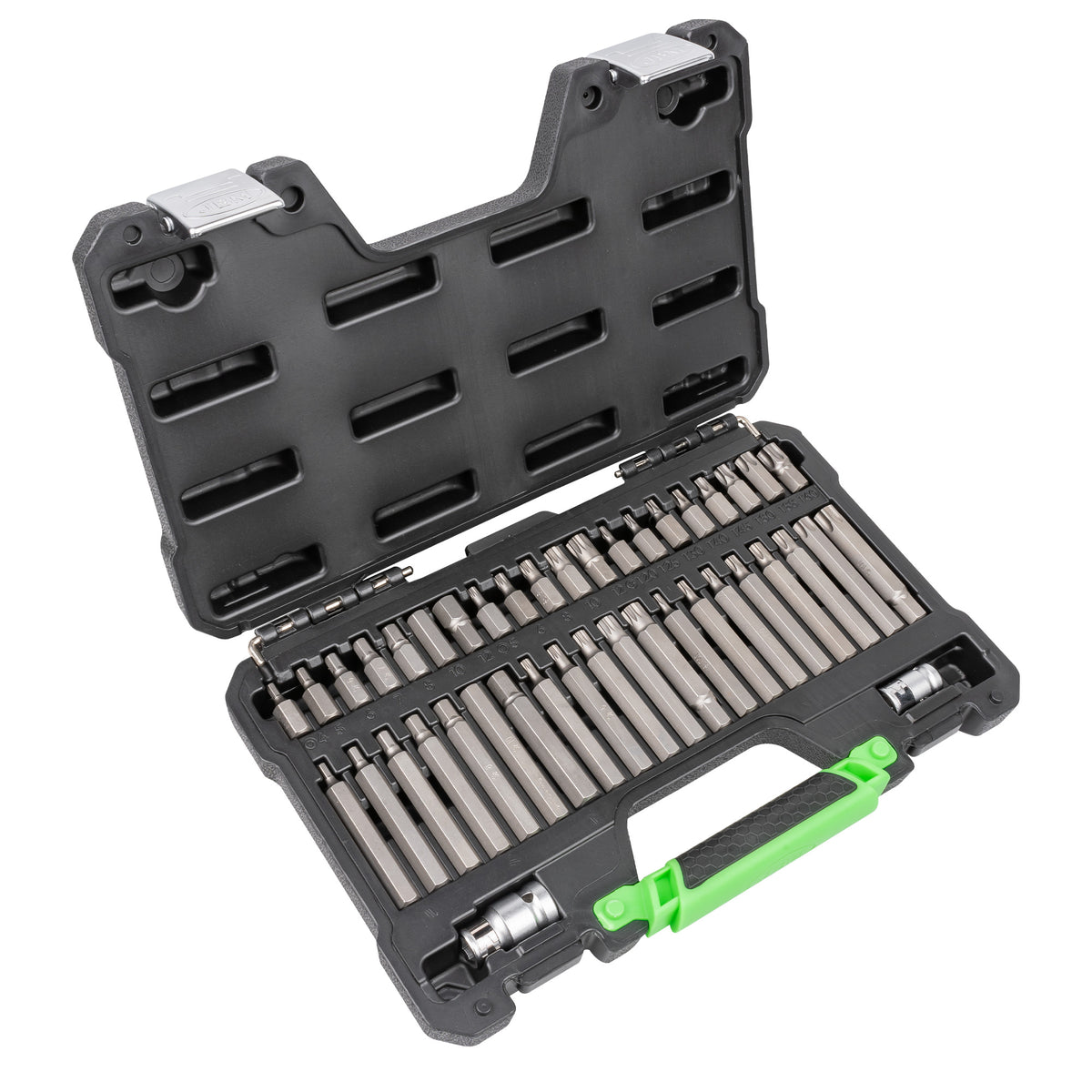 VALIGETTA DI 42 PEZZI CON INSERTI ESAGONALI, A 12 CANTI E TORX 1/2 | 50983
