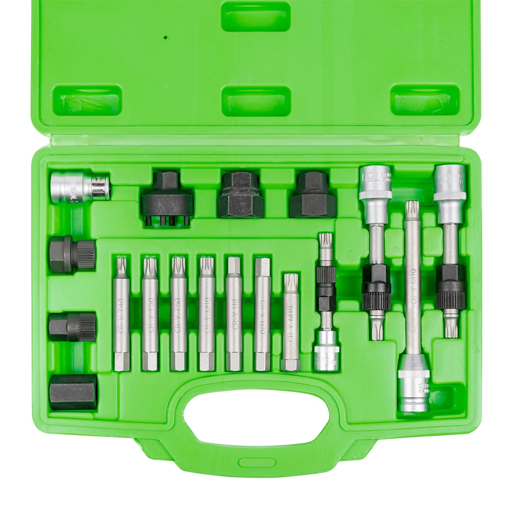 51259 SET DI 18 PEZZI ESTRATTORE PULEGGE ALTERNATORE