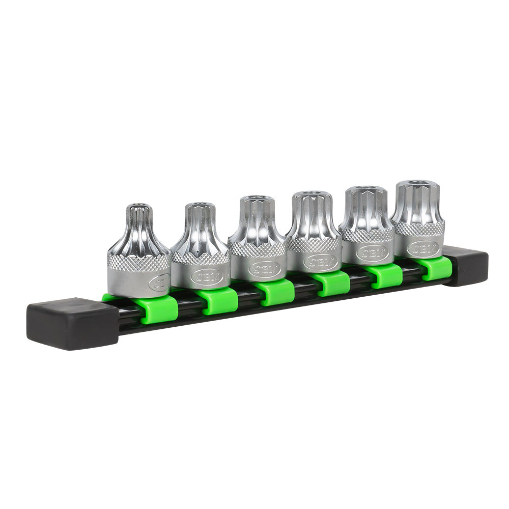 SET DI 6 INSERTI XZN INVIOLABILI A 12 DENTI CON BUSSOLE 1/2" | 51409