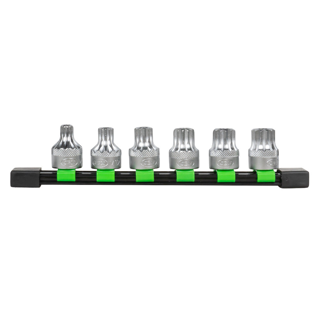 SET DI 6 INSERTI XZN INVIOLABILI A 12 DENTI CON BUSSOLE 1/2" | 51409
