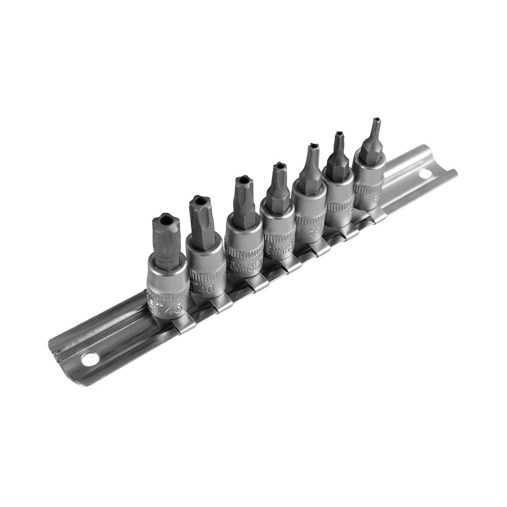 SET DI 7 INSERTI TS INVIOLABILI A 5 DENTI CON BUSSOLE 1/4" | 51746