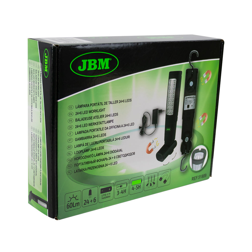 LAMPADA LED PORTATILE ARTICOLATA CON DOPPIO MAGNETE - 60LM | 51889